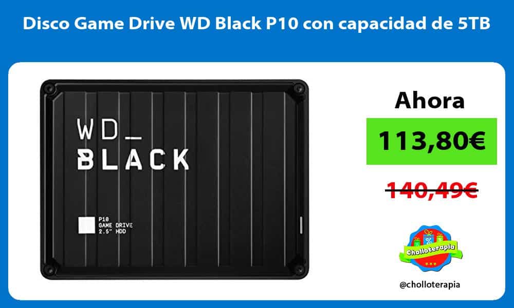 Disco Game Drive WD Black P10 con capacidad de 5TB