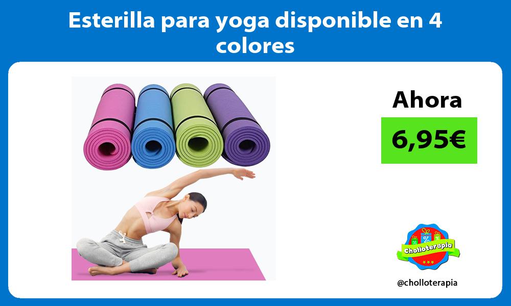 Esterilla para yoga disponible en 4 colores
