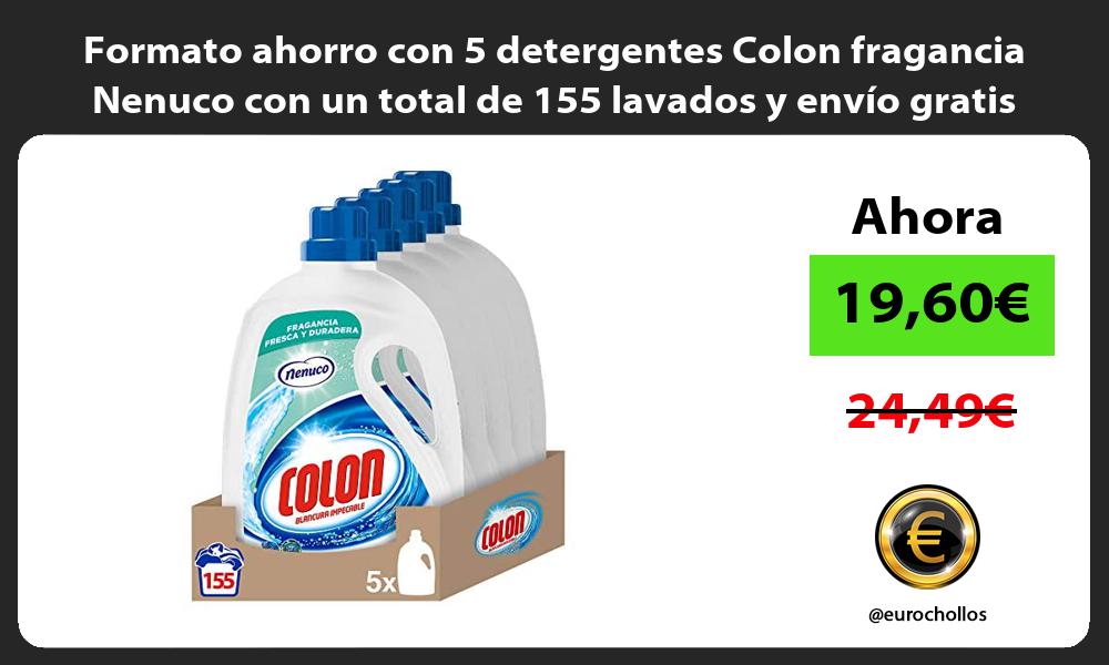Formato ahorro con 5 detergentes Colon fragancia Nenuco con un total de 155 lavados y envío gratis