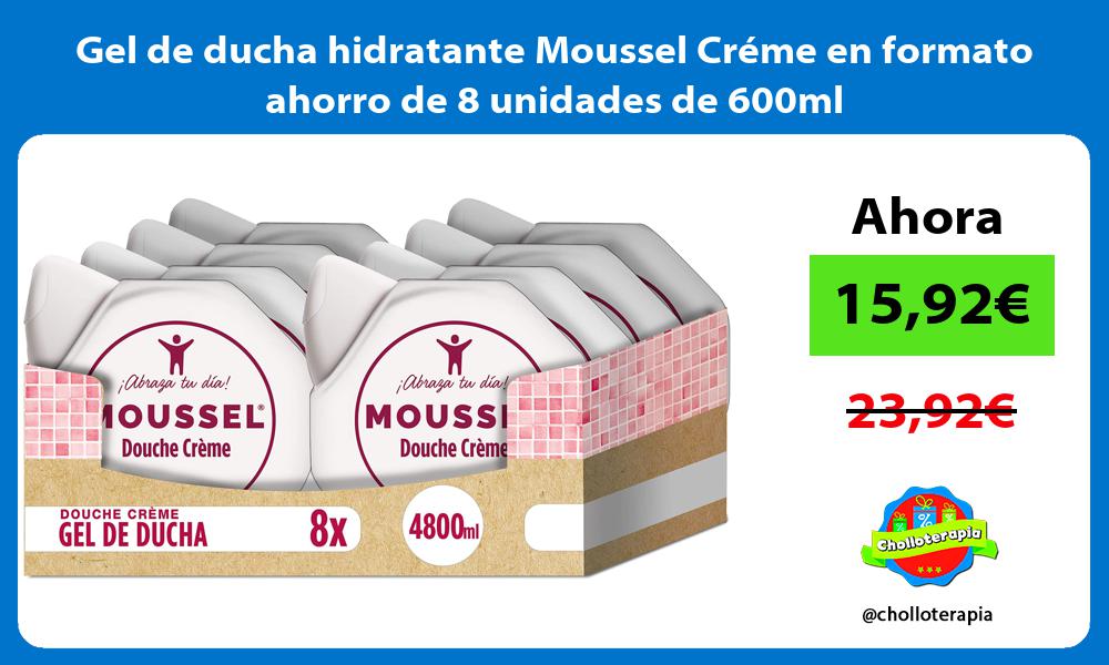 Gel de ducha hidratante Moussel Créme en formato ahorro de 8 unidades de 600ml