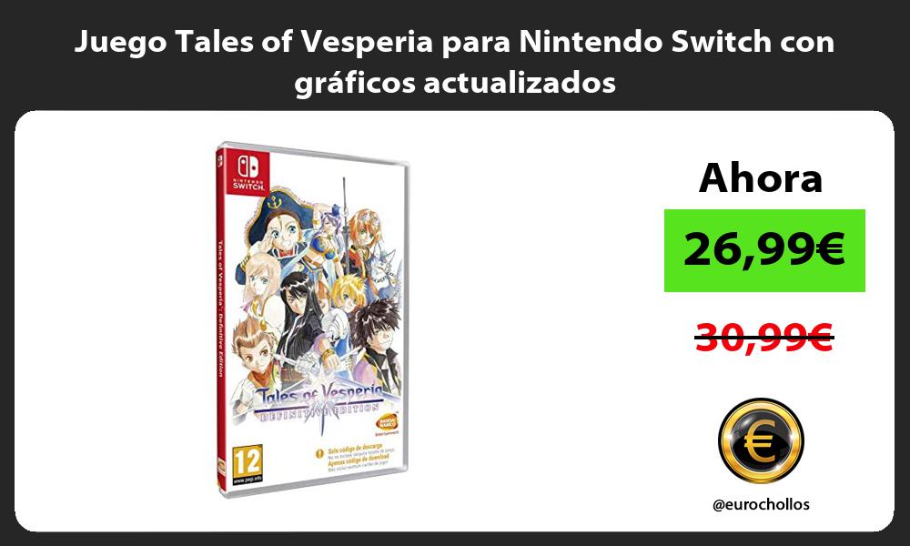 Juego Tales of Vesperia para Nintendo Switch con gráficos actualizados