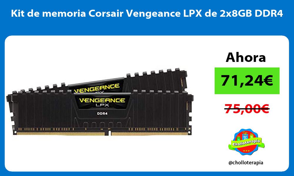 Kit de memoria Corsair Vengeance LPX de 2x8GB DDR4