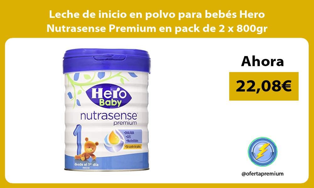 Leche de inicio en polvo para bebés Hero Nutrasense Premium en pack de 2 x 800gr