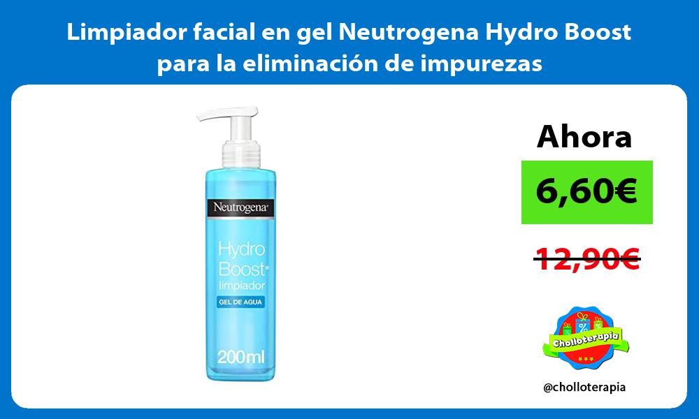 Limpiador facial en gel Neutrogena Hydro Boost para la eliminación de impurezas