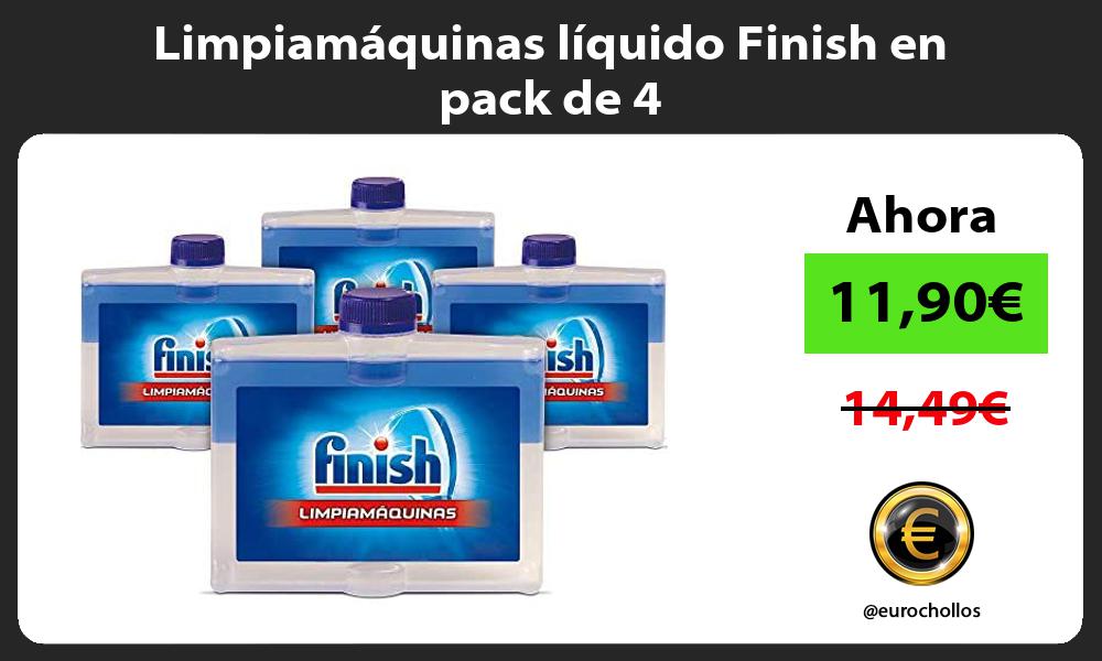 Limpiamáquinas líquido Finish en pack de 4