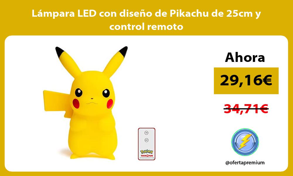 Lámpara LED con diseño de Pikachu de 25cm y control remoto