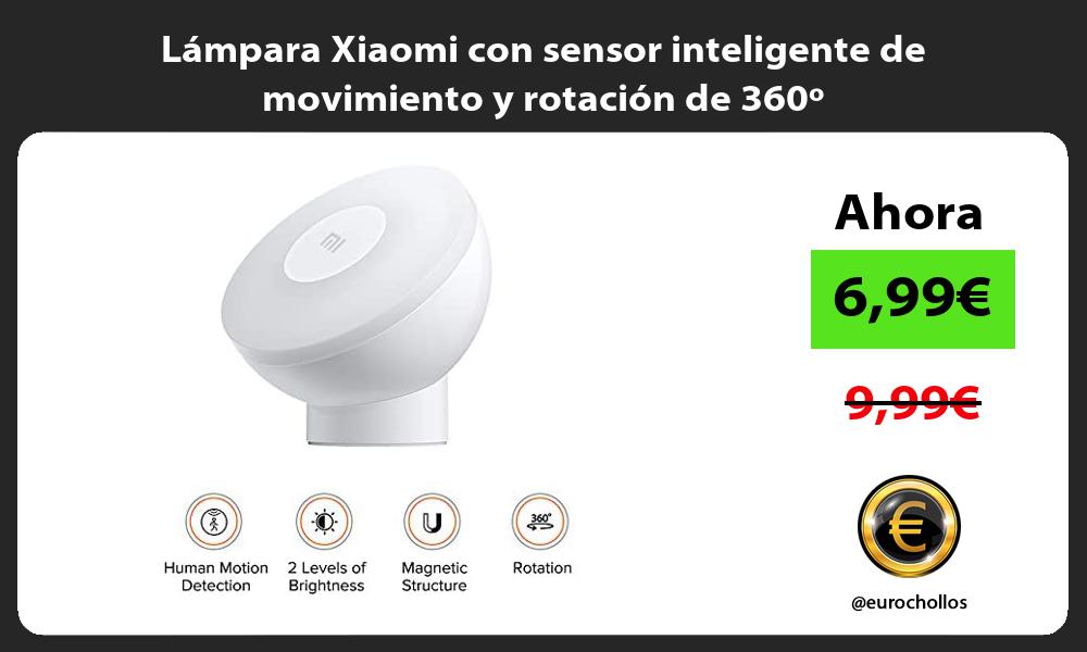 Lámpara Xiaomi con sensor inteligente de movimiento y rotación de 360º