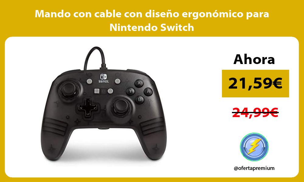 Mando con cable con diseño ergonómico para Nintendo Switch