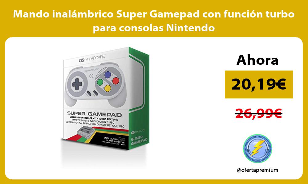 Mando inalámbrico Super Gamepad con función turbo para consolas Nintendo
