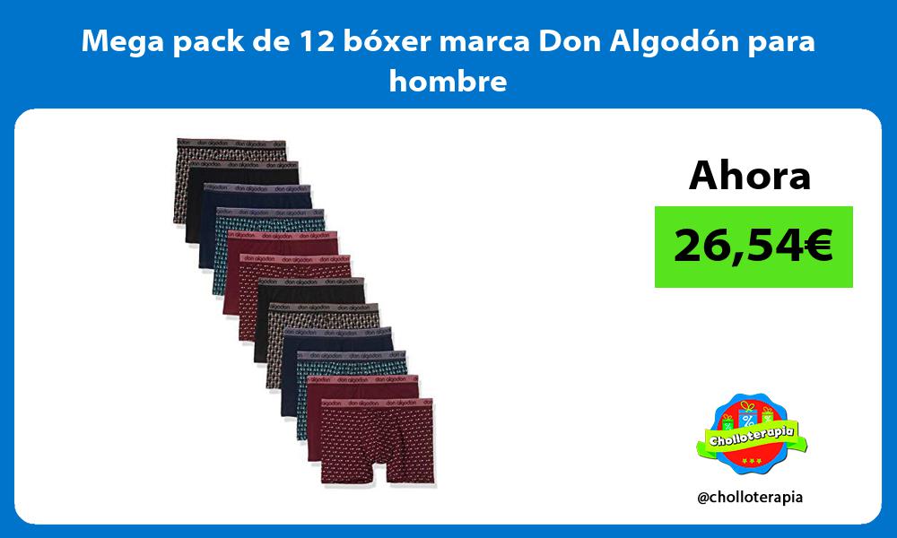 Mega pack de 12 bóxer marca Don Algodón para hombre