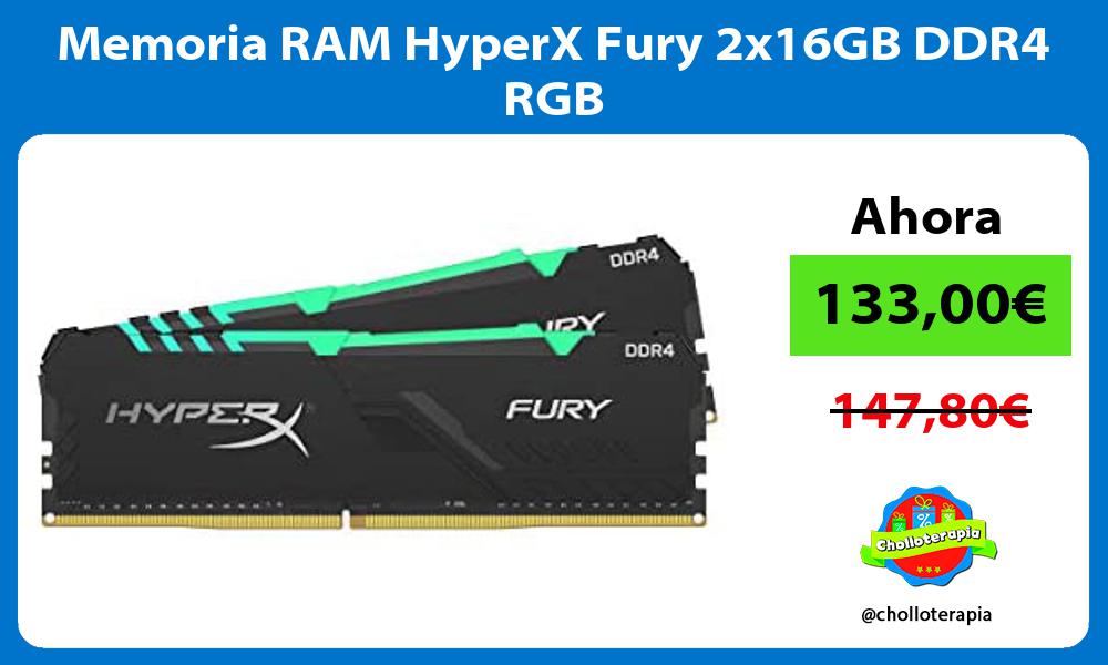 Memoria RAM HyperX Fury 2x16GB DDR4 RGB