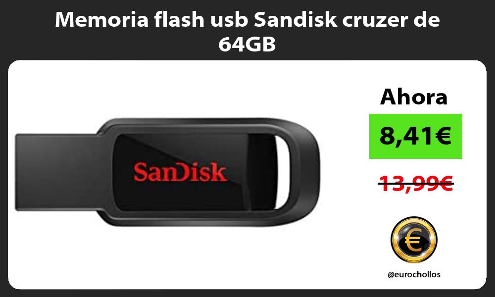 Memoria flash usb Sandisk cruzer de 64GB