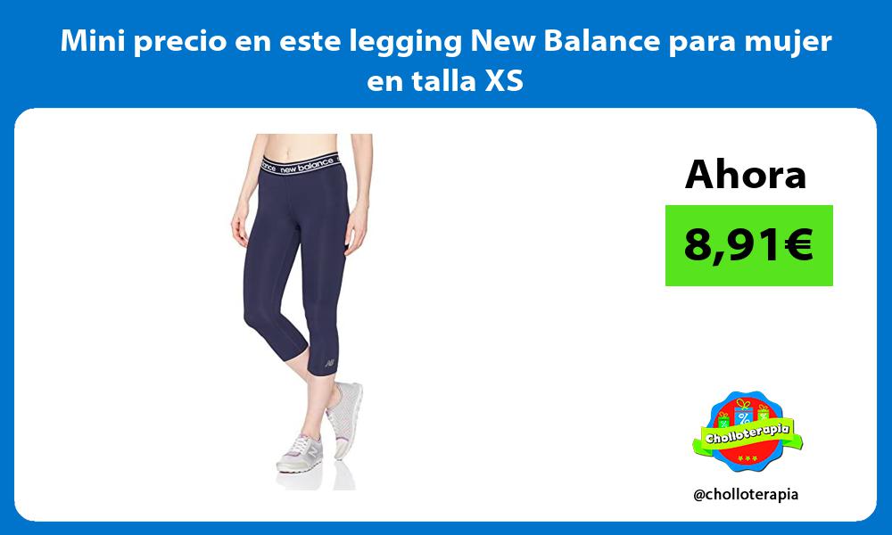 Mini precio en este legging New Balance para mujer en talla XS