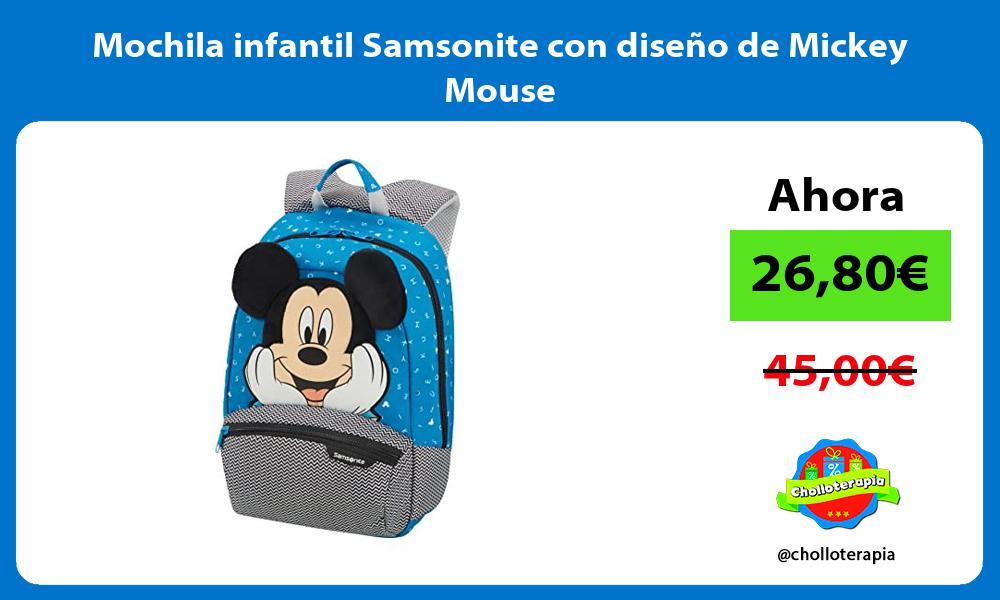 Mochila infantil Samsonite con diseño de Mickey Mouse
