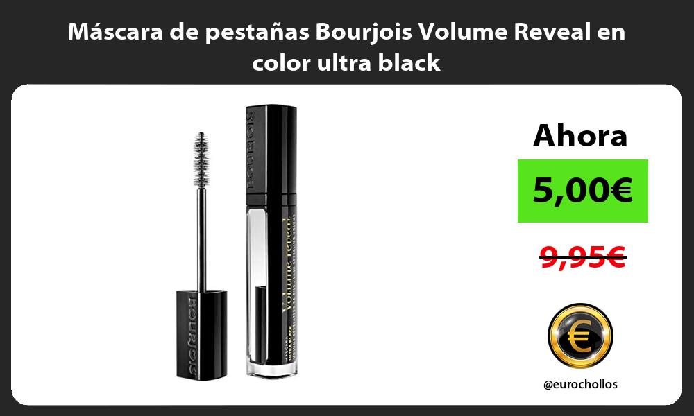 Máscara de pestañas Bourjois Volume Reveal en color ultra black