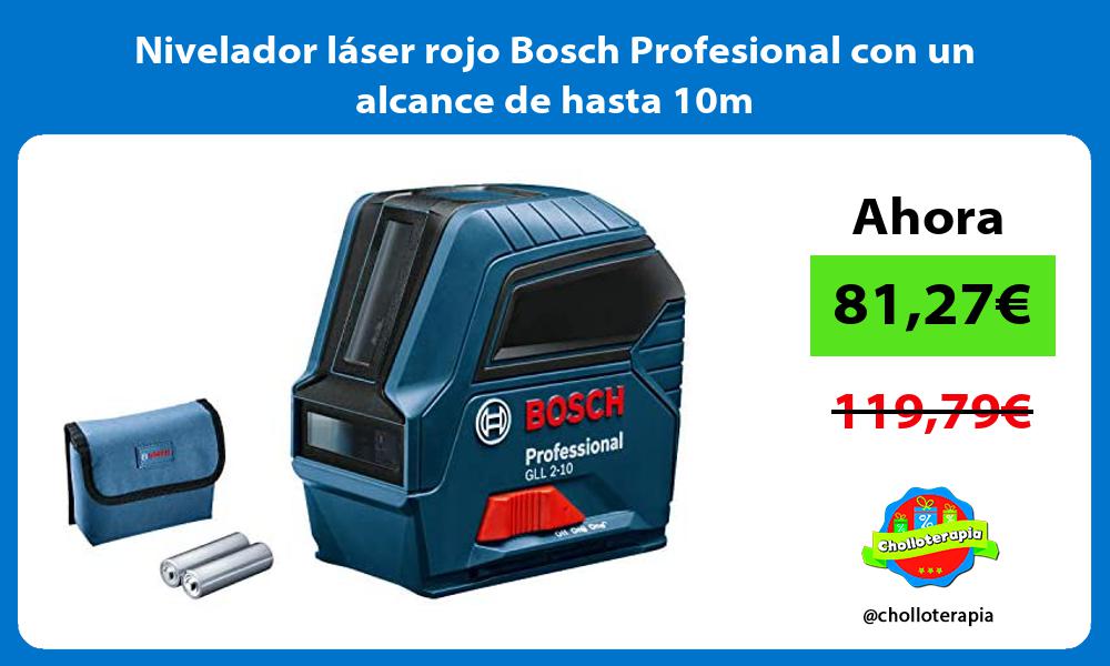 Nivelador láser rojo Bosch Profesional con un alcance de hasta 10m