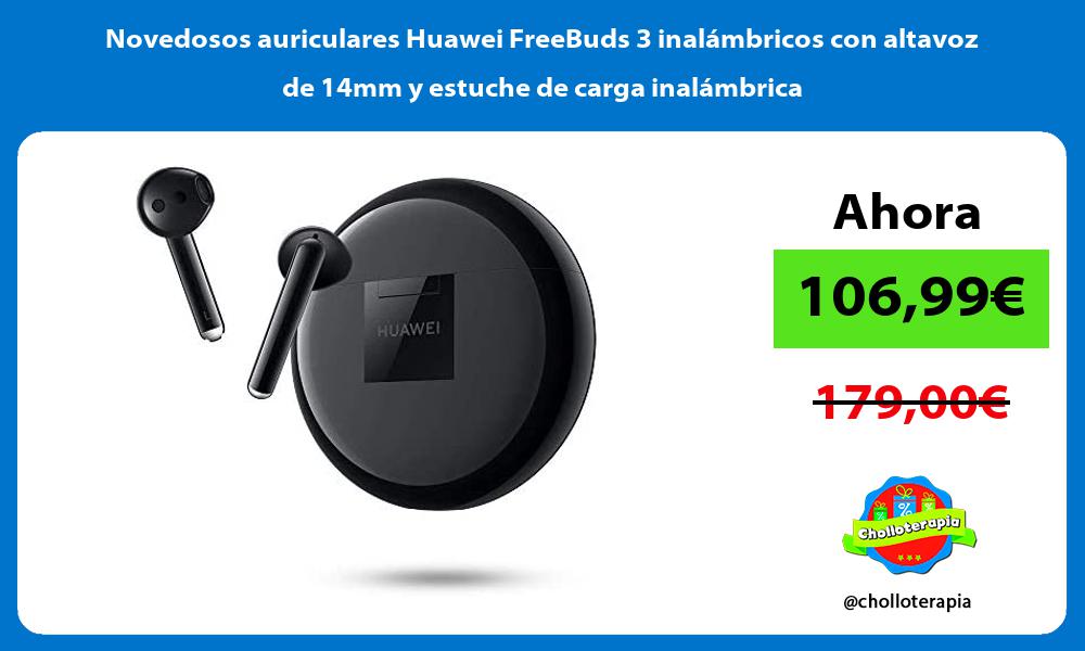 Novedosos auriculares Huawei FreeBuds 3 inalámbricos con altavoz de 14mm y estuche de carga inalámbrica