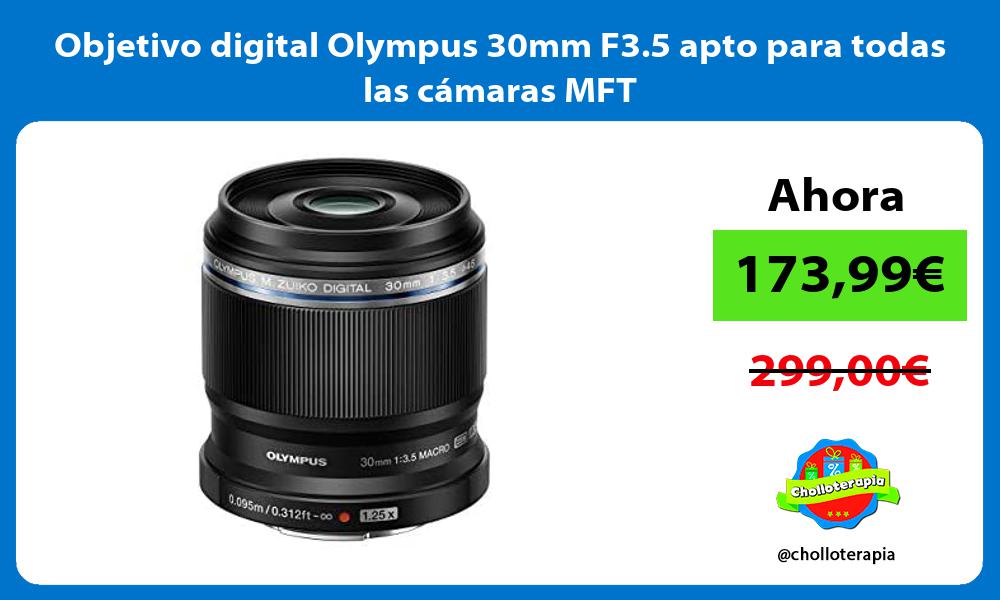Objetivo digital Olympus 30mm F3 5 apto para todas las cámaras MFT