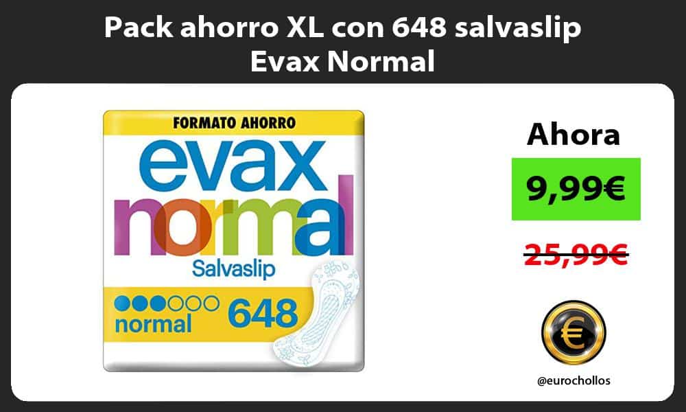 Pack ahorro XL con 648 salvaslip Evax Normal