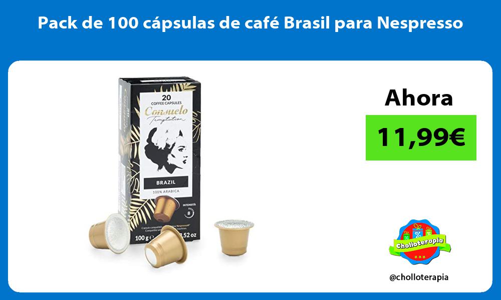 Pack de 100 cápsulas de café Brasil para Nespresso