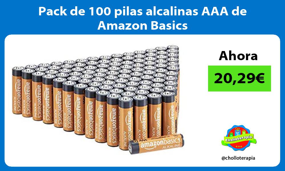 Pack de 100 pilas alcalinas AAA de Amazon Basics