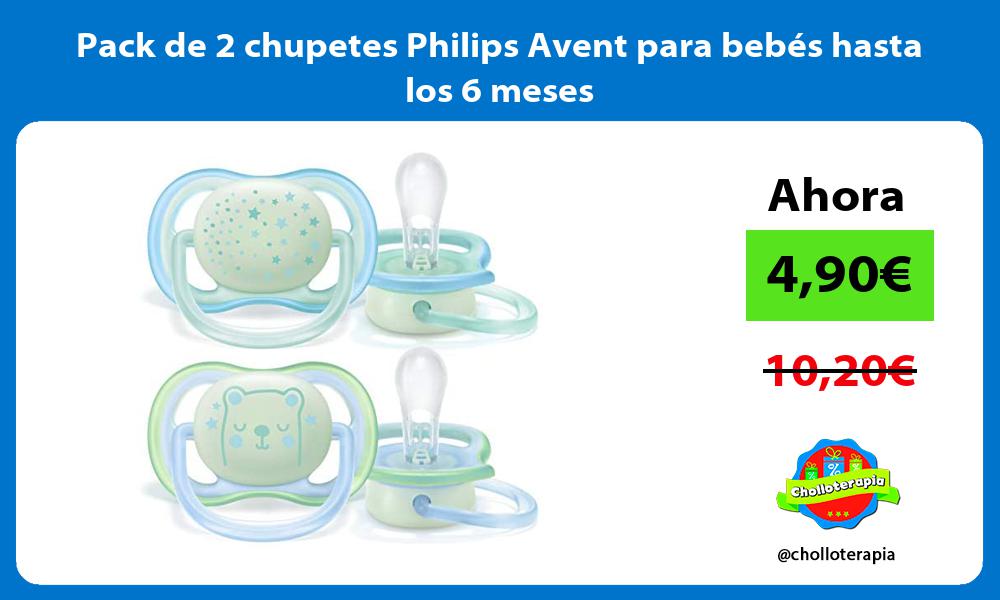 Pack de 2 chupetes Philips Avent para bebés hasta los 6 meses