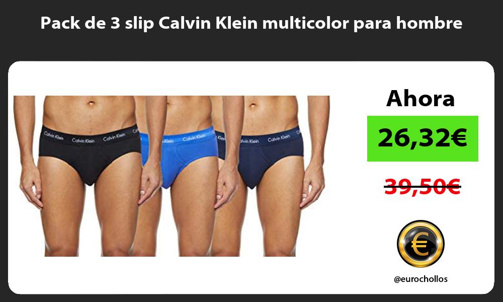 Pack de 3 slip Calvin Klein multicolor para hombre