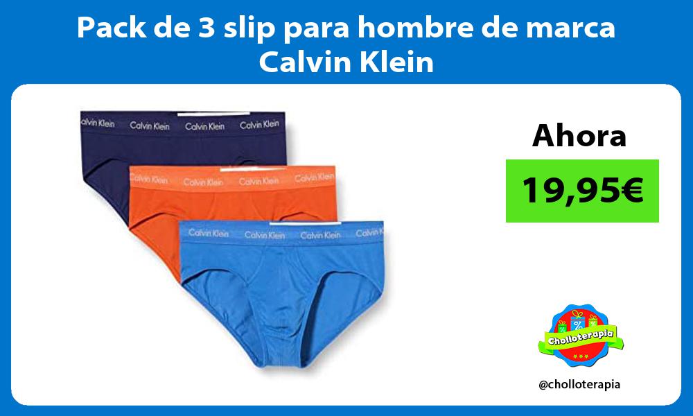 Pack de 3 slip para hombre de marca Calvin Klein