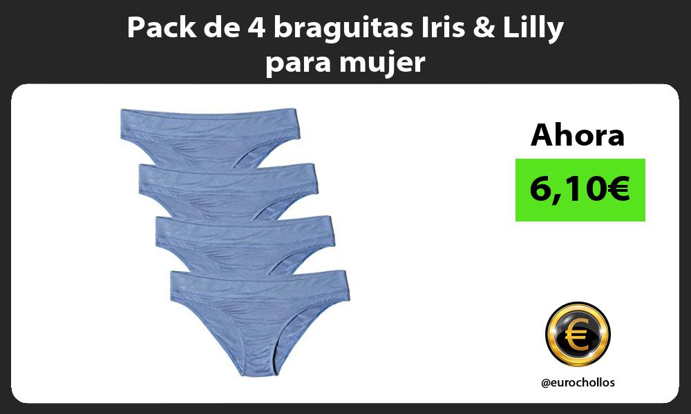 Pack de 4 braguitas Iris Lilly para mujer
