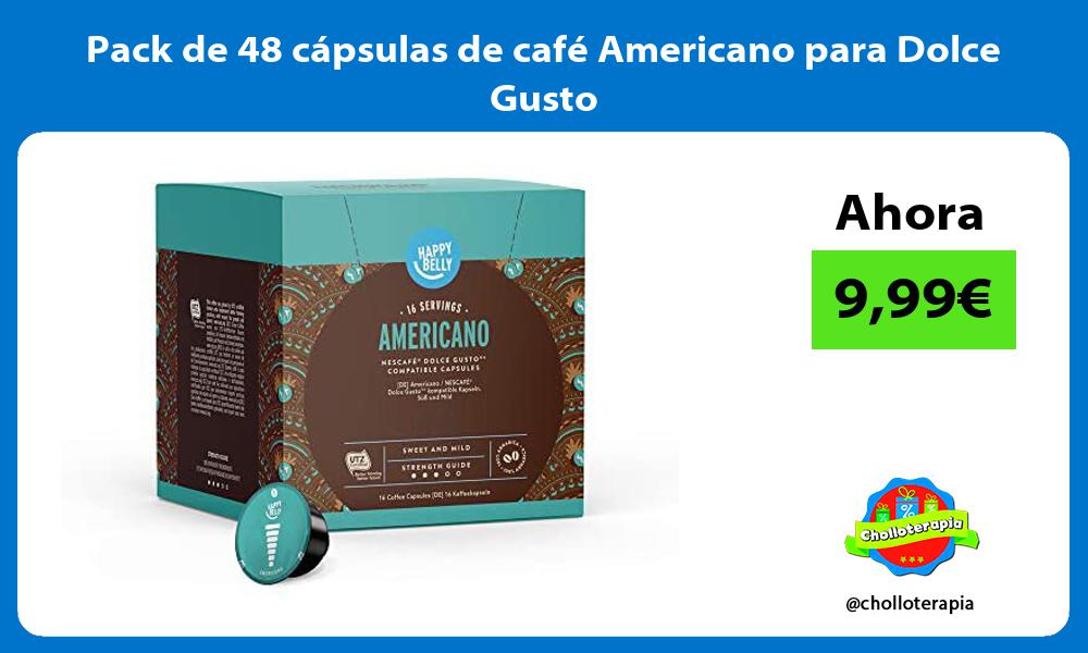 Pack de 48 cápsulas de café Americano para Dolce Gusto