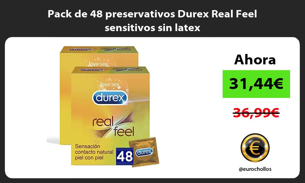Pack de 48 preservativos Durex Real Feel sensitivos sin latex