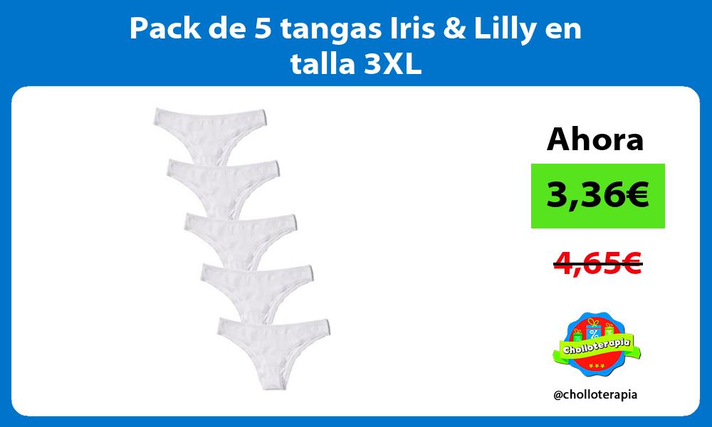 Pack de 5 tangas Iris Lilly en talla 3XL