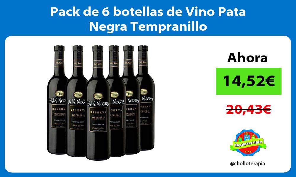 Pack de 6 botellas de Vino Pata Negra Tempranillo