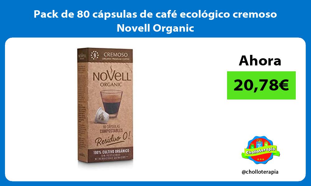Pack de 80 cápsulas de café ecológico cremoso Novell Organic