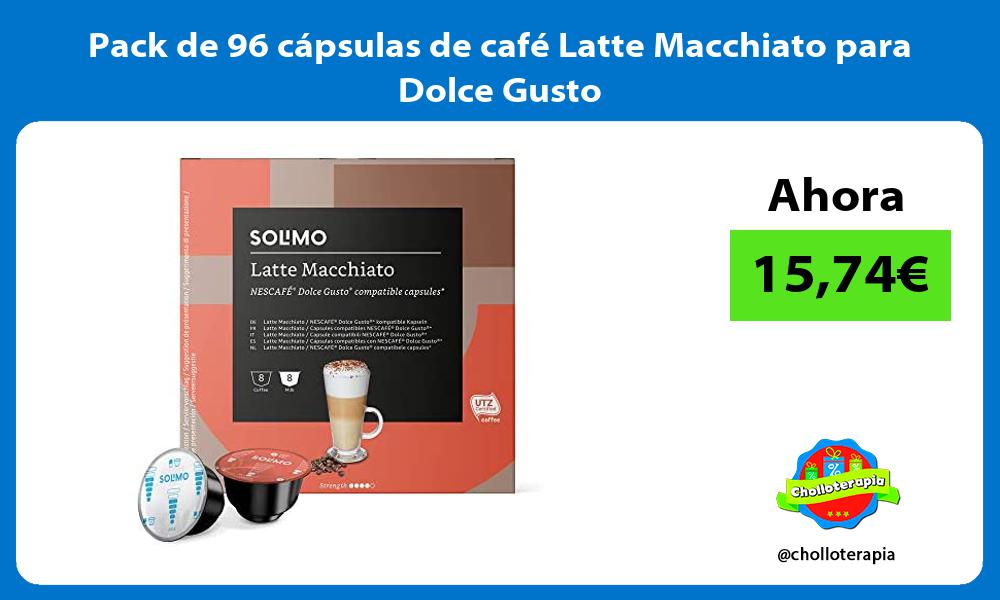 Pack de 96 cápsulas de café Latte Macchiato para Dolce Gusto