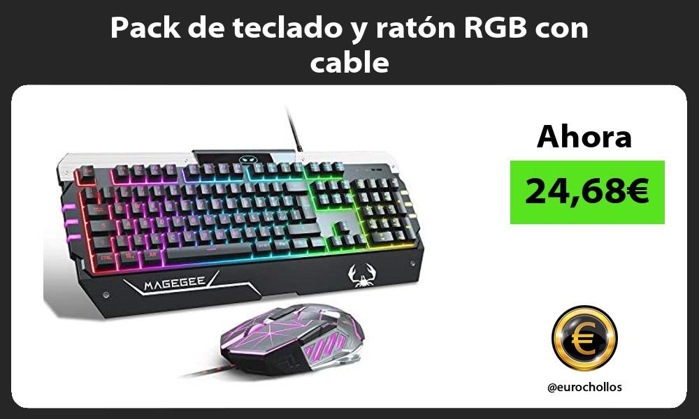 Pack de teclado y ratón RGB con cable