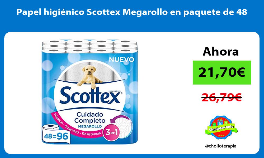Papel higiénico Scottex Megarollo en paquete de 48
