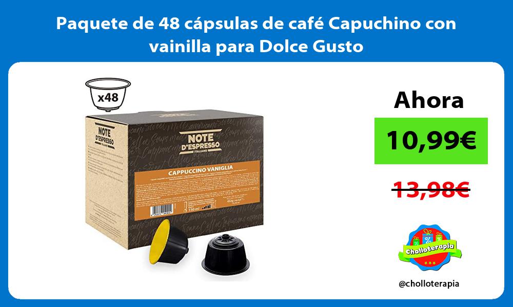 Paquete de 48 cápsulas de café Capuchino con vainilla para Dolce Gusto