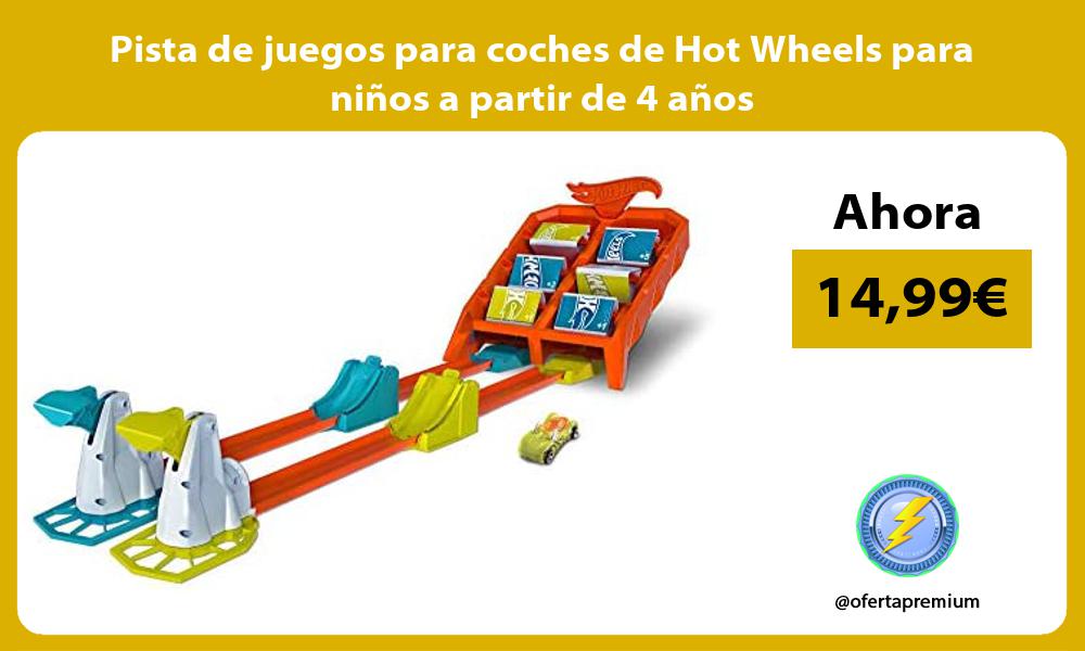 Pista de juegos para coches de Hot Wheels para niños a partir de 4 años