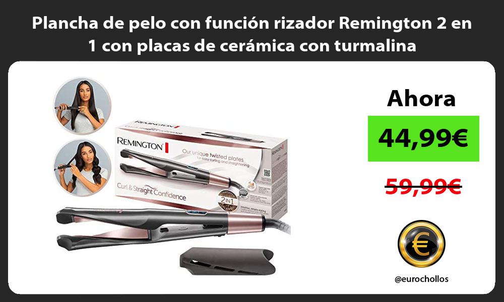 Plancha de pelo con función rizador Remington 2 en 1 con placas de cerámica con turmalina
