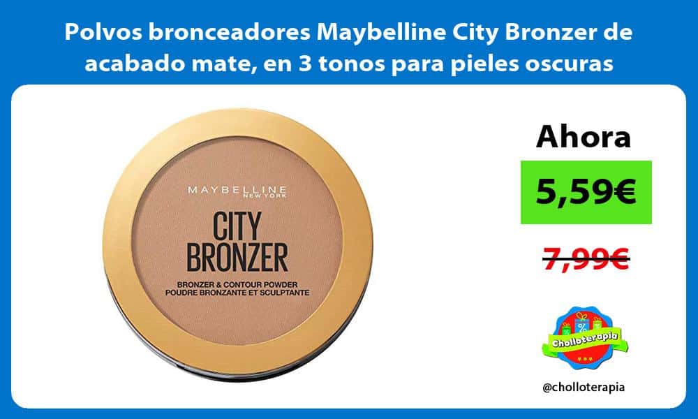 Polvos bronceadores Maybelline City Bronzer de acabado mate en 3 tonos para pieles oscuras