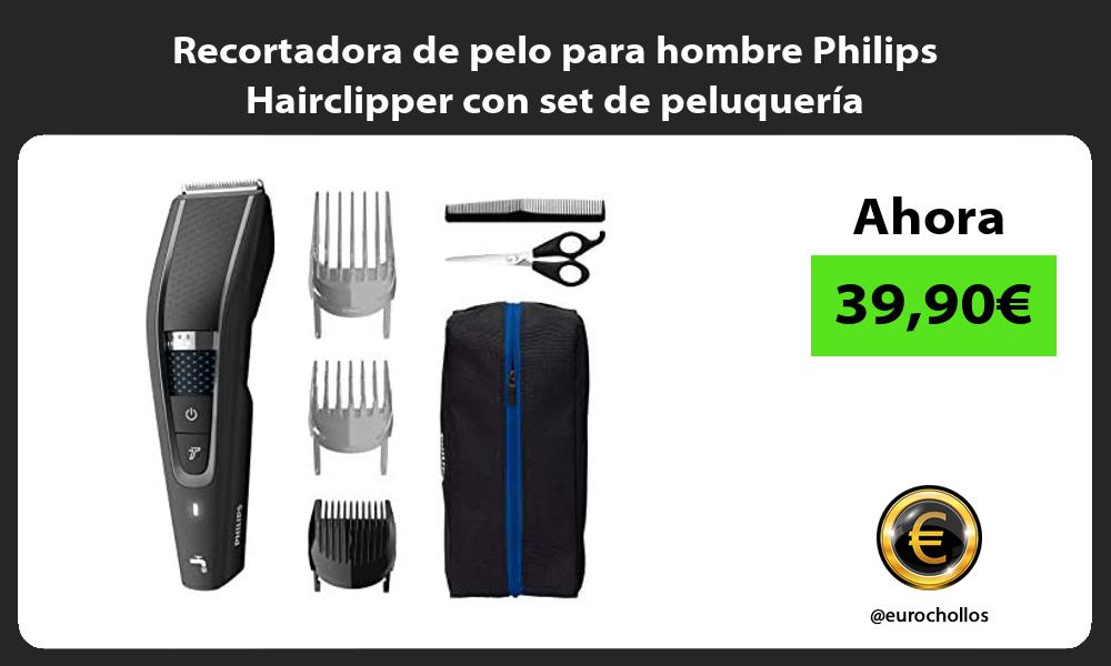 Recortadora de pelo para hombre Philips Hairclipper con set de peluquería
