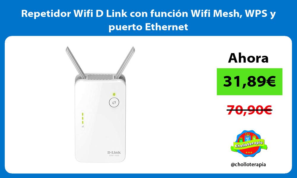 Repetidor Wifi D Link con función Wifi Mesh WPS y puerto Ethernet