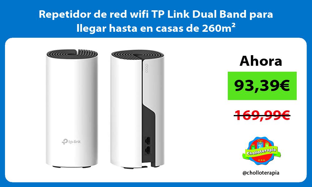 Repetidor de red wifi TP Link Dual Band para llegar hasta en casas de 260m²