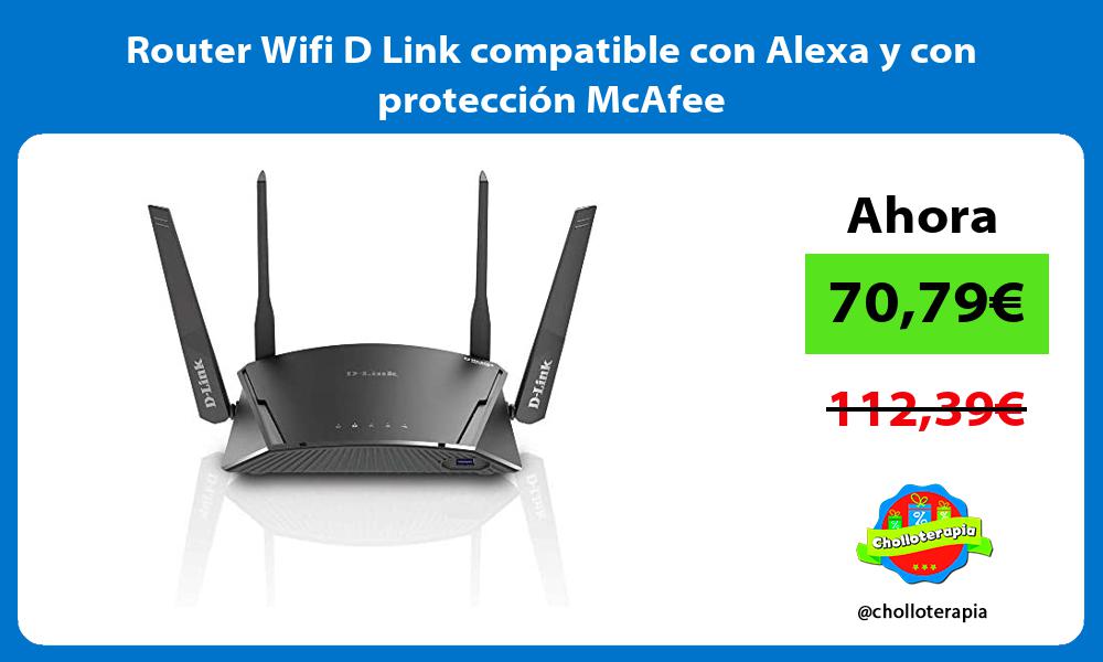 Router Wifi D Link compatible con Alexa y con protección McAfee