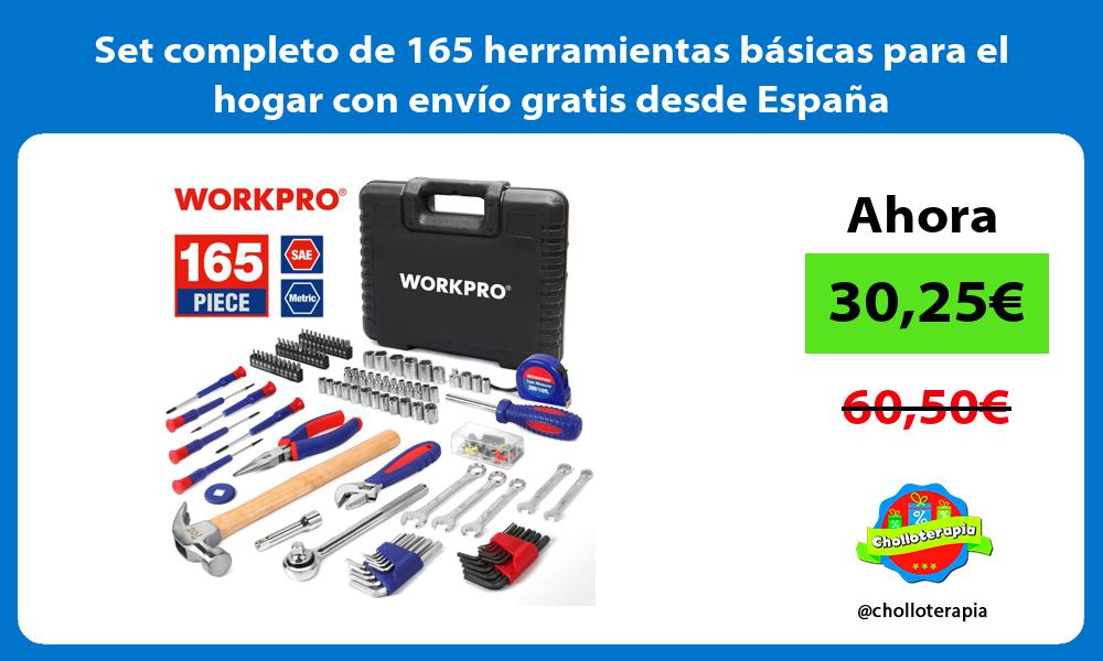 Set completo de 165 herramientas básicas para el hogar con envío gratis desde España