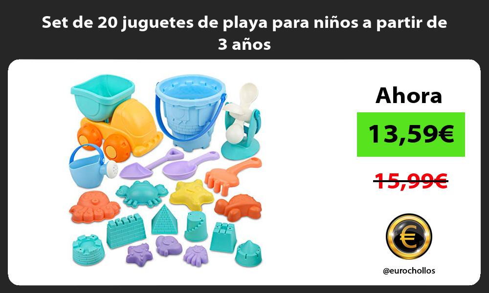 Set de 20 juguetes de playa para niños a partir de 3 años