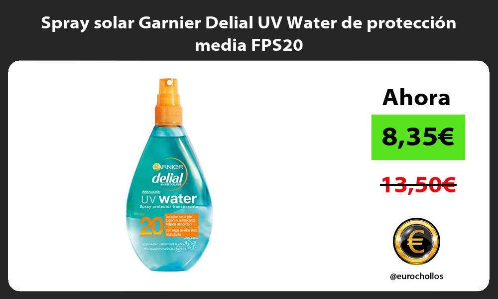 Spray solar Garnier Delial UV Water de protección media FPS20