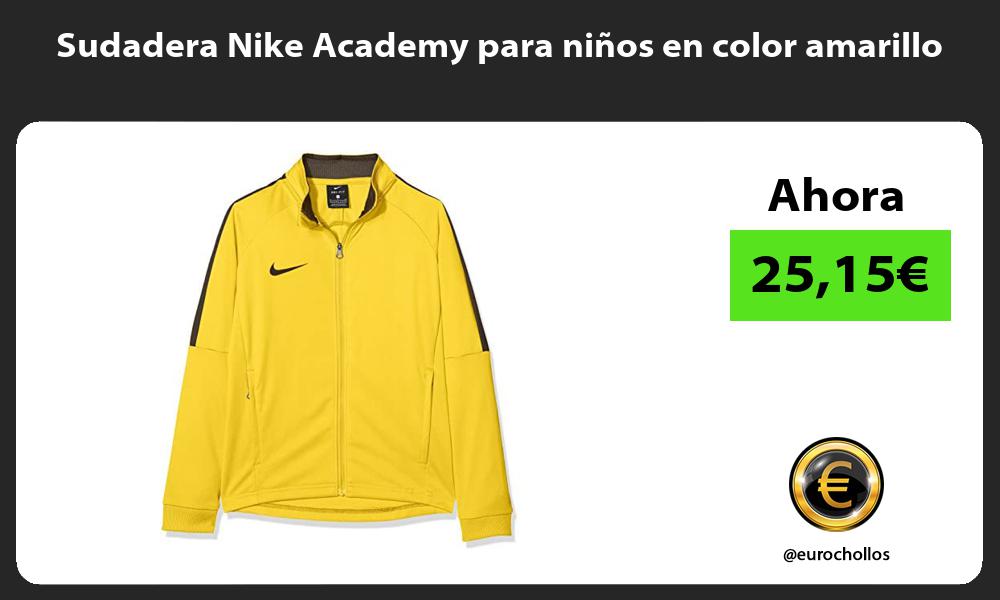 Sudadera Nike Academy para niños en color amarillo