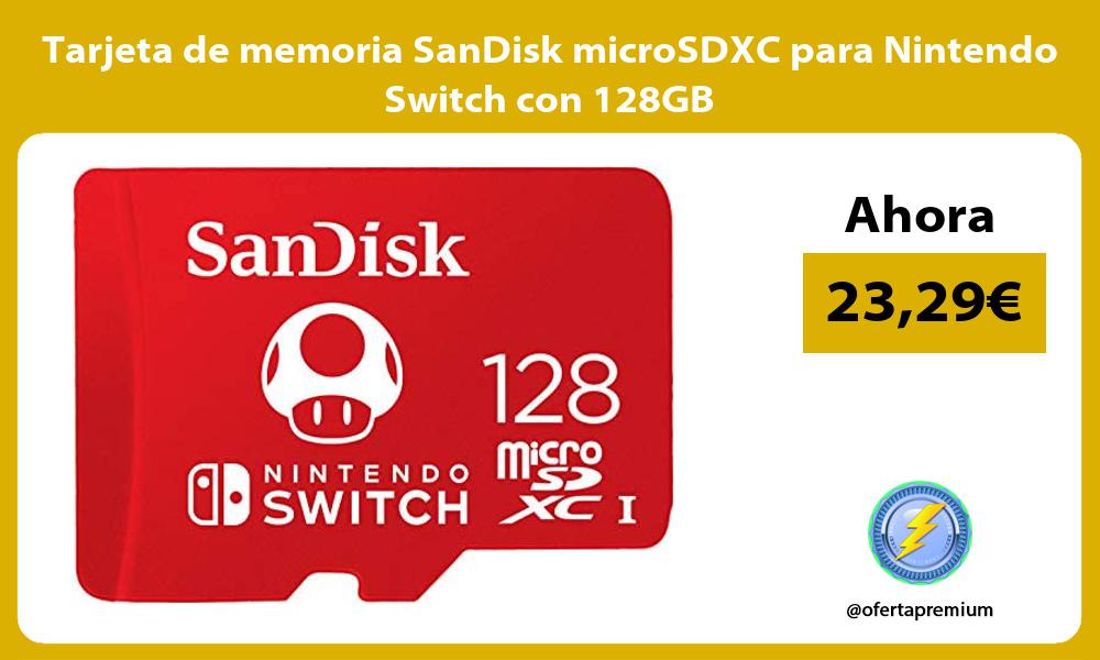 Tarjeta de memoria SanDisk microSDXC para Nintendo Switch con 128GB